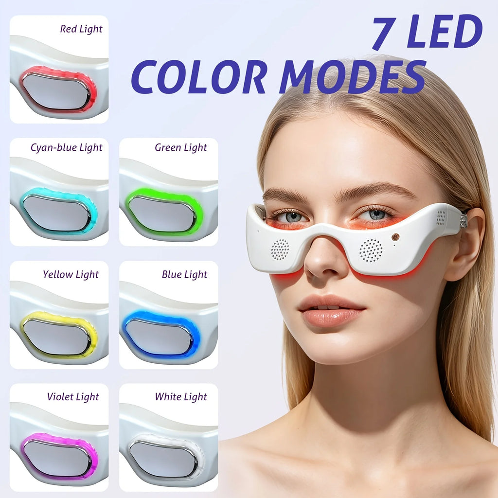 LED Eye Massager – Hot Cold Compress & 7-Color Light Therapy LED Eye Massager Qst