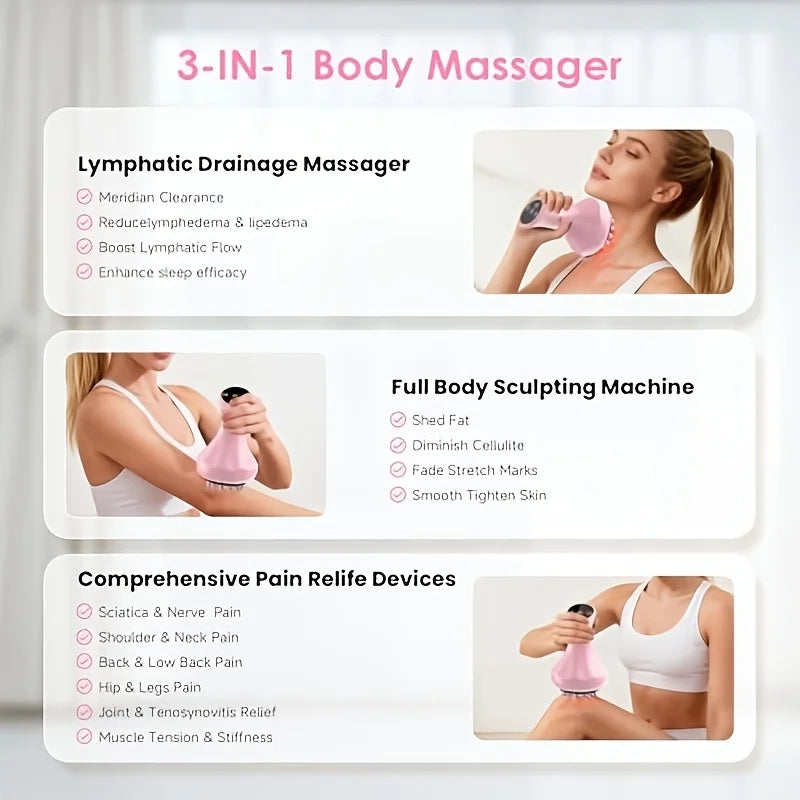 9-Level Electric Gua Sha Massager – Vibration & Microcurrent Electric Body Massager Qst