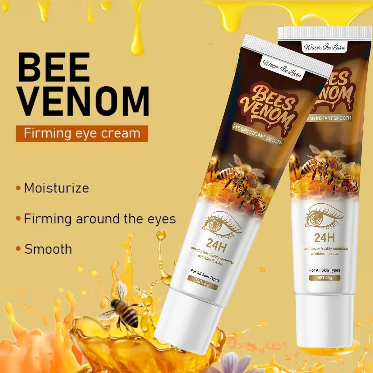 Bee Venom Eye Cream – Firming, Dark Circles & Hydration Eye Cream Qme