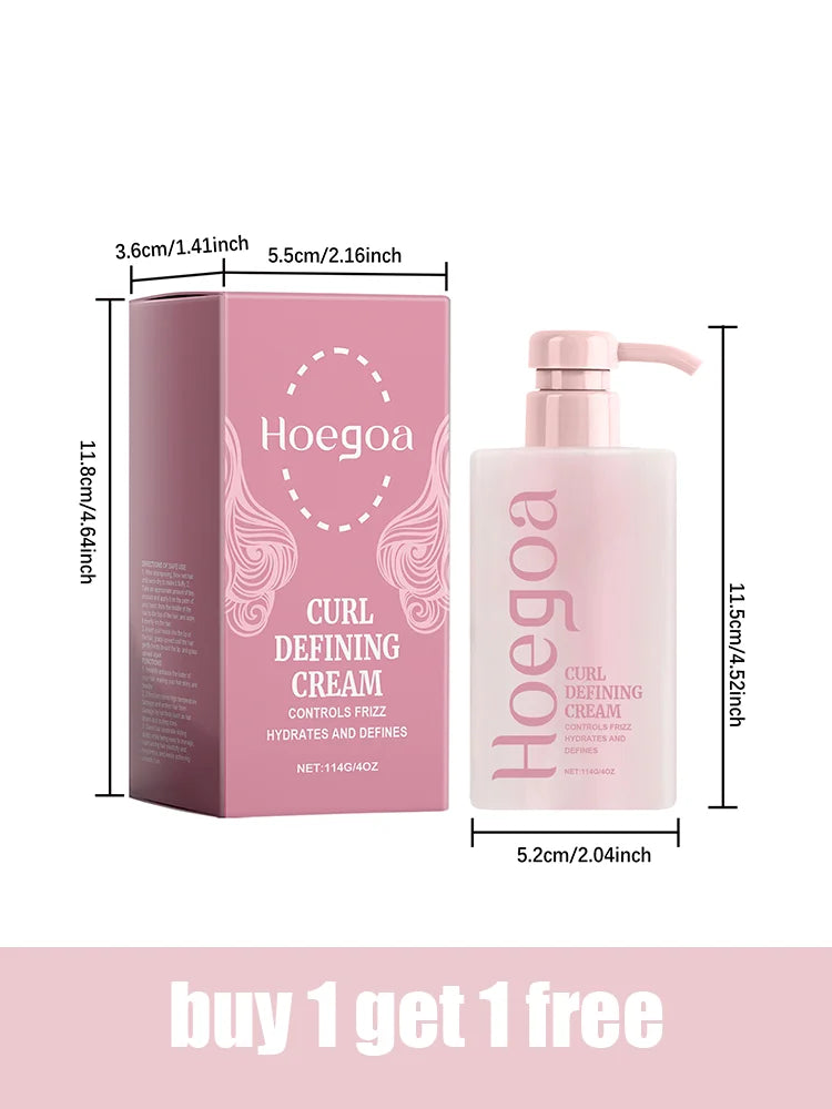 Hoegoa Curl Defining Cream – Shea Butter & Coconut Oil, 140g Curl Defining Cream Qst 2pcs