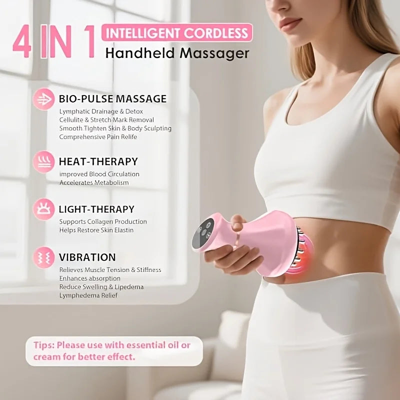 9-Level Electric Gua Sha Massager – Vibration & Microcurrent Electric Body Massager Qst
