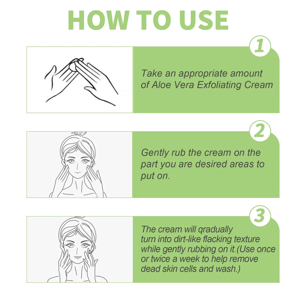 EELHOE Aloe Vera Exfoliating Face Scrub & Cleansing Cream 100g Facial Exfoliating Scrub Qst