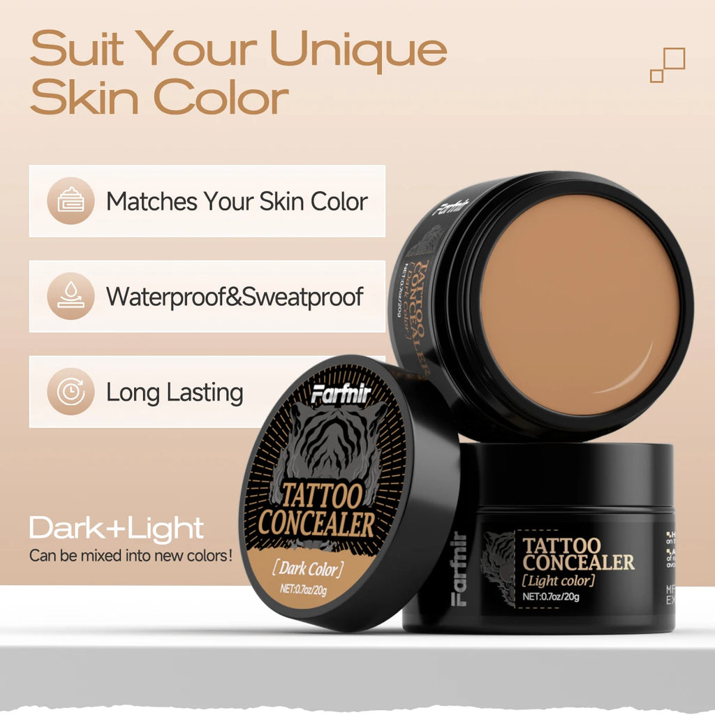 Waterproof Tattoo Concealer Cream – Full Coverage, All Skin Types Body Concealer Cream Qst