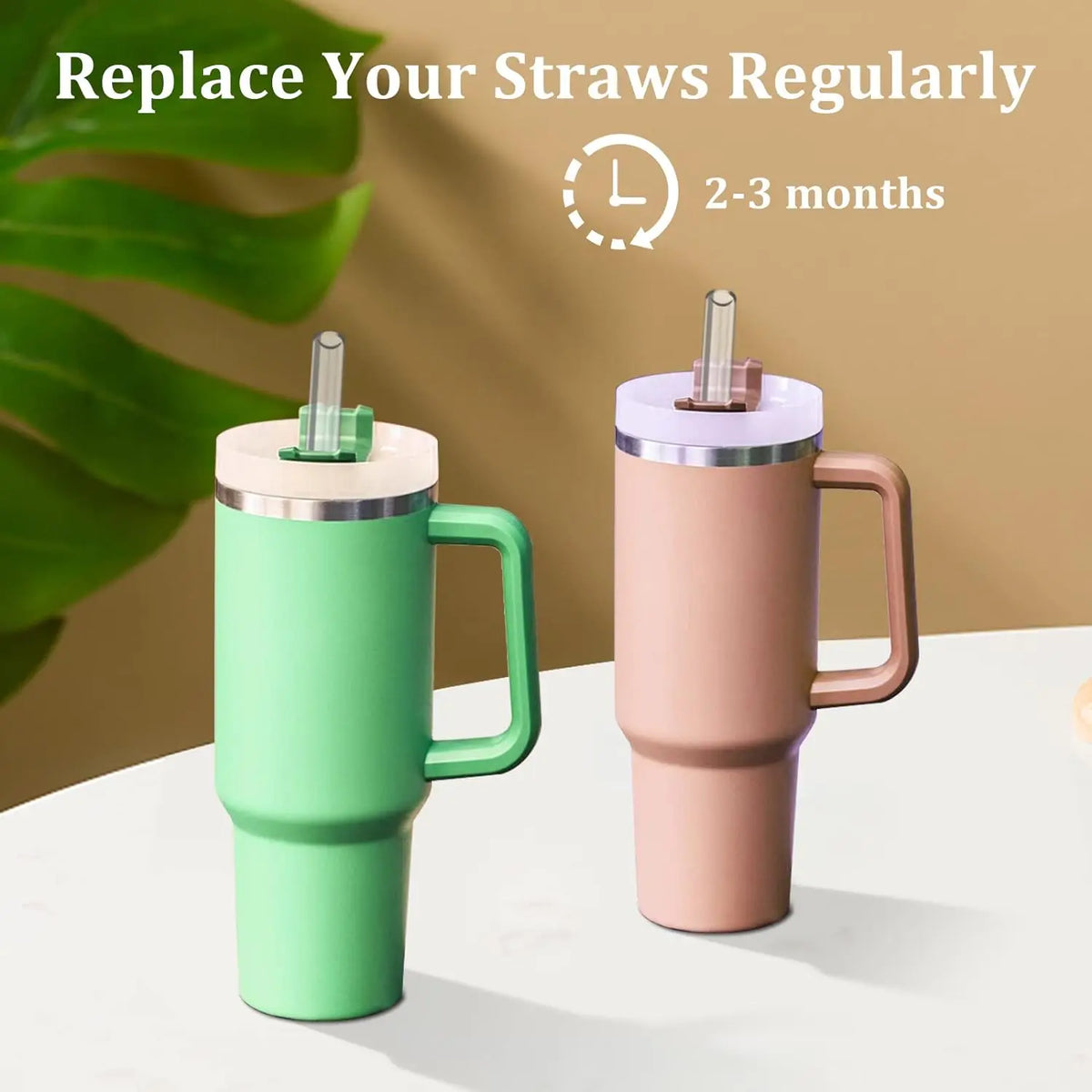 Reusable Replacement Straws for Stanley 30 oz & 40 oz Tumblers Tumbler Replacement Straws Qme