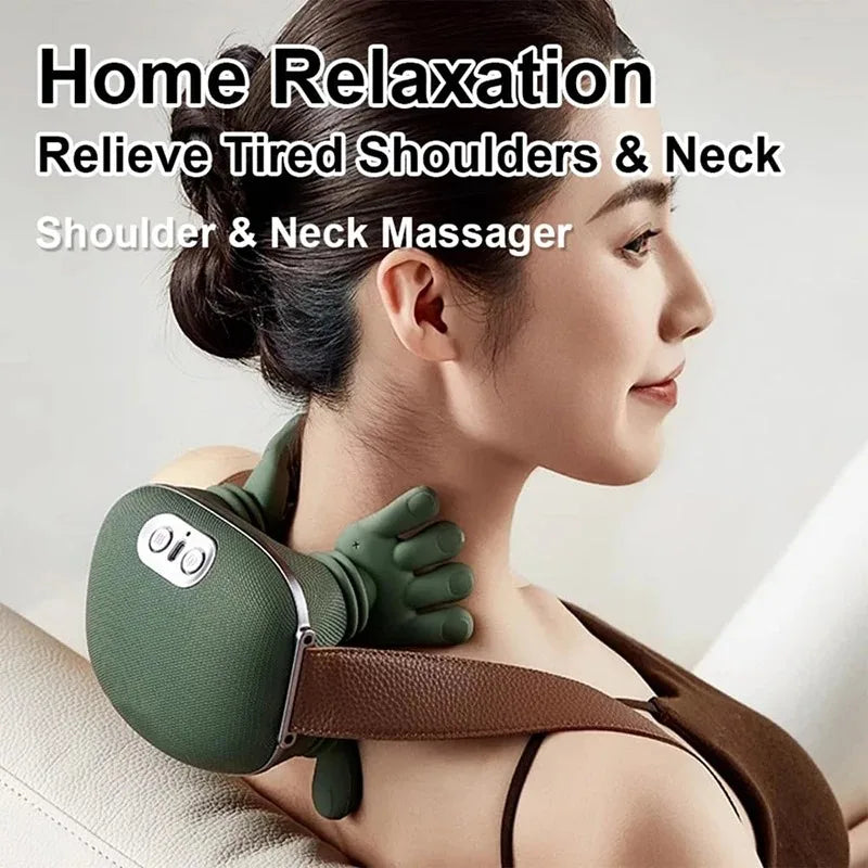 4D Kneading Neck & Shoulder Massager Shawl with Heat Neck Shoulder Massager Qst