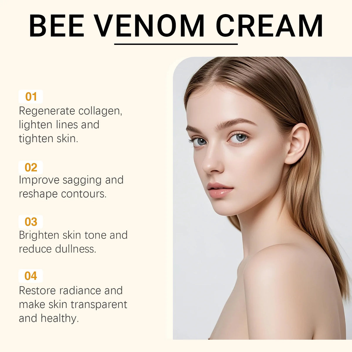 Bee Venom Face Cream – Firming, Lifting & Moisturizing 50g Facial Moisturizer Cream Qst