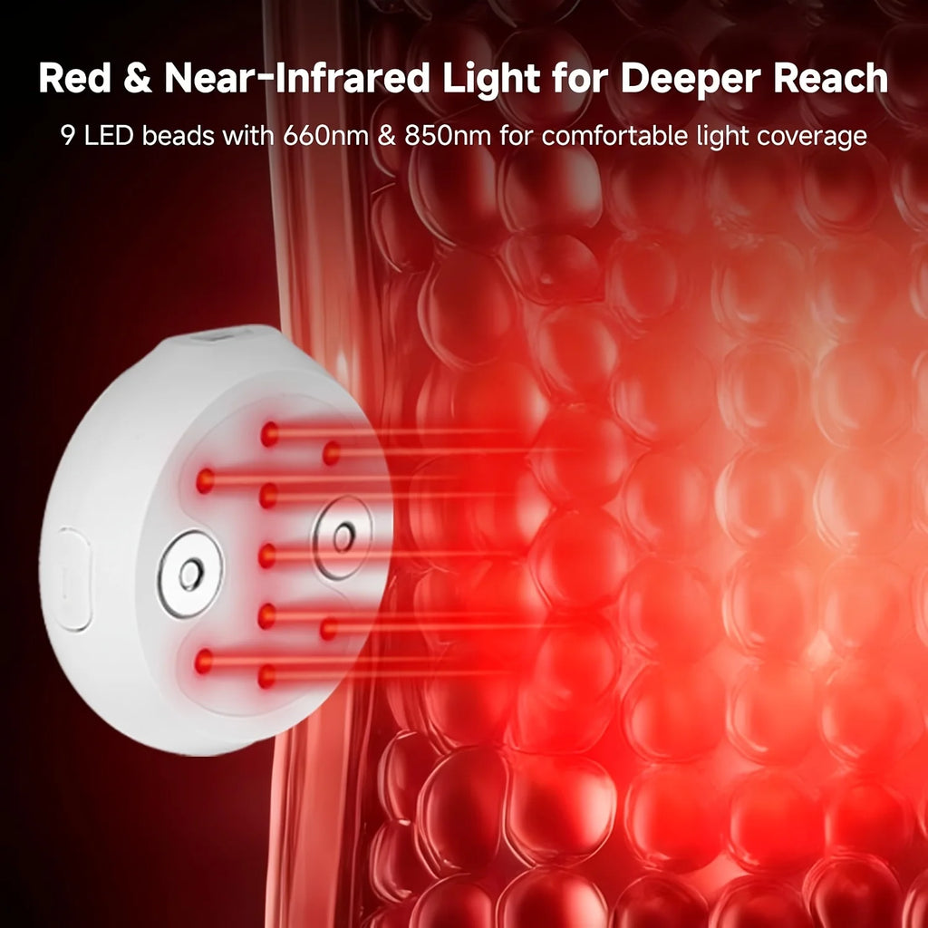 EMS TENS Wireless Wrist Massager – 8 Modes, Red Light Therapy Wrist Massager Qst