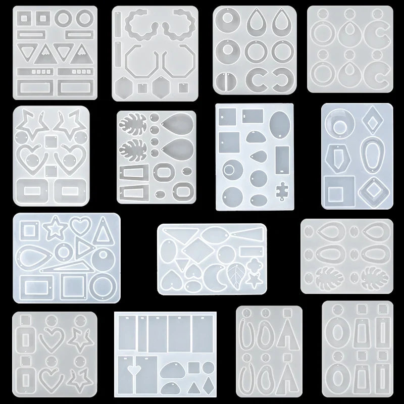 Silicone Earring & Pendant Resin Molds – DIY Jewelry Casting Set Silicone Resin Mold Set Qme