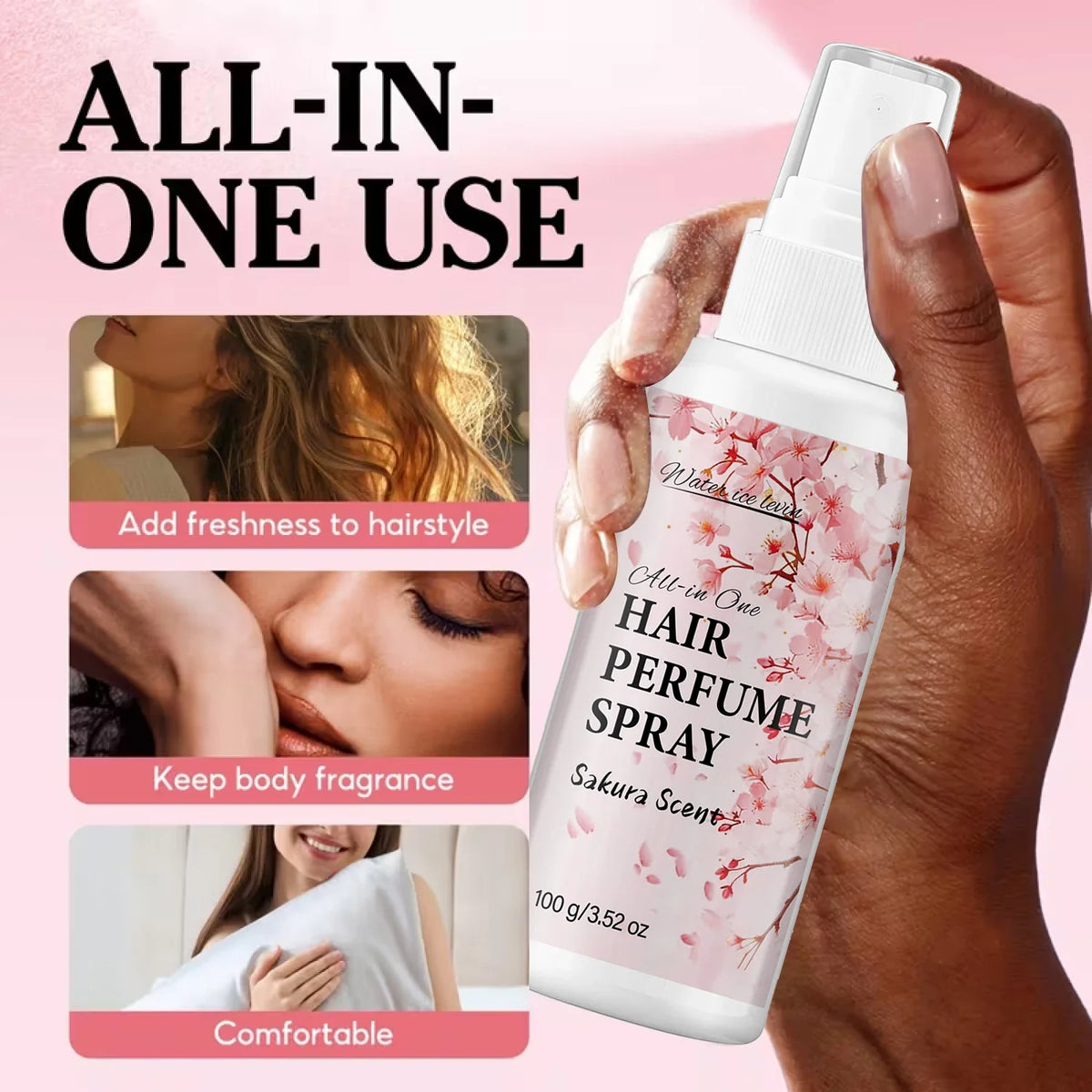 Sakura Hair Perfume Spray – Collagen Frizz-Smoothing Mist Hair Perfume Spray Qme