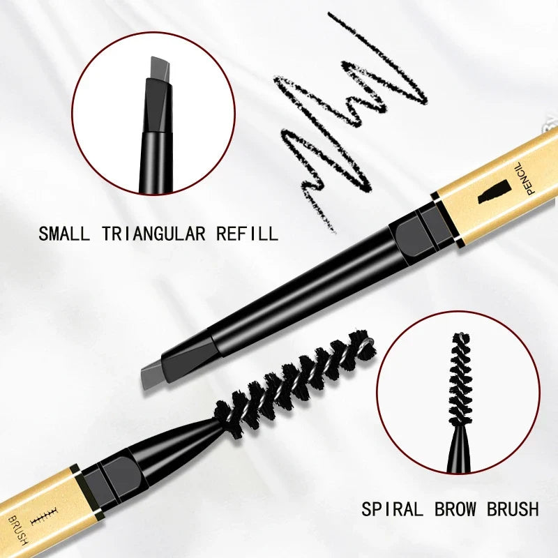 Dual-Ended Waterproof Eyebrow Pencil – Precise & Long-Lasting Eyebrow Pencil Qme