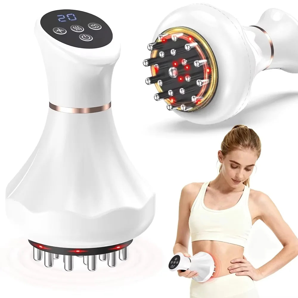 Handheld Electric Body Massager – Red Light, Heat & Vibration Handheld Body Massager Qst