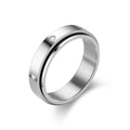 Fidget Spinner Ring Stainless Steel Hip Hop Ring for Men Spinner Ring Qme yin 7