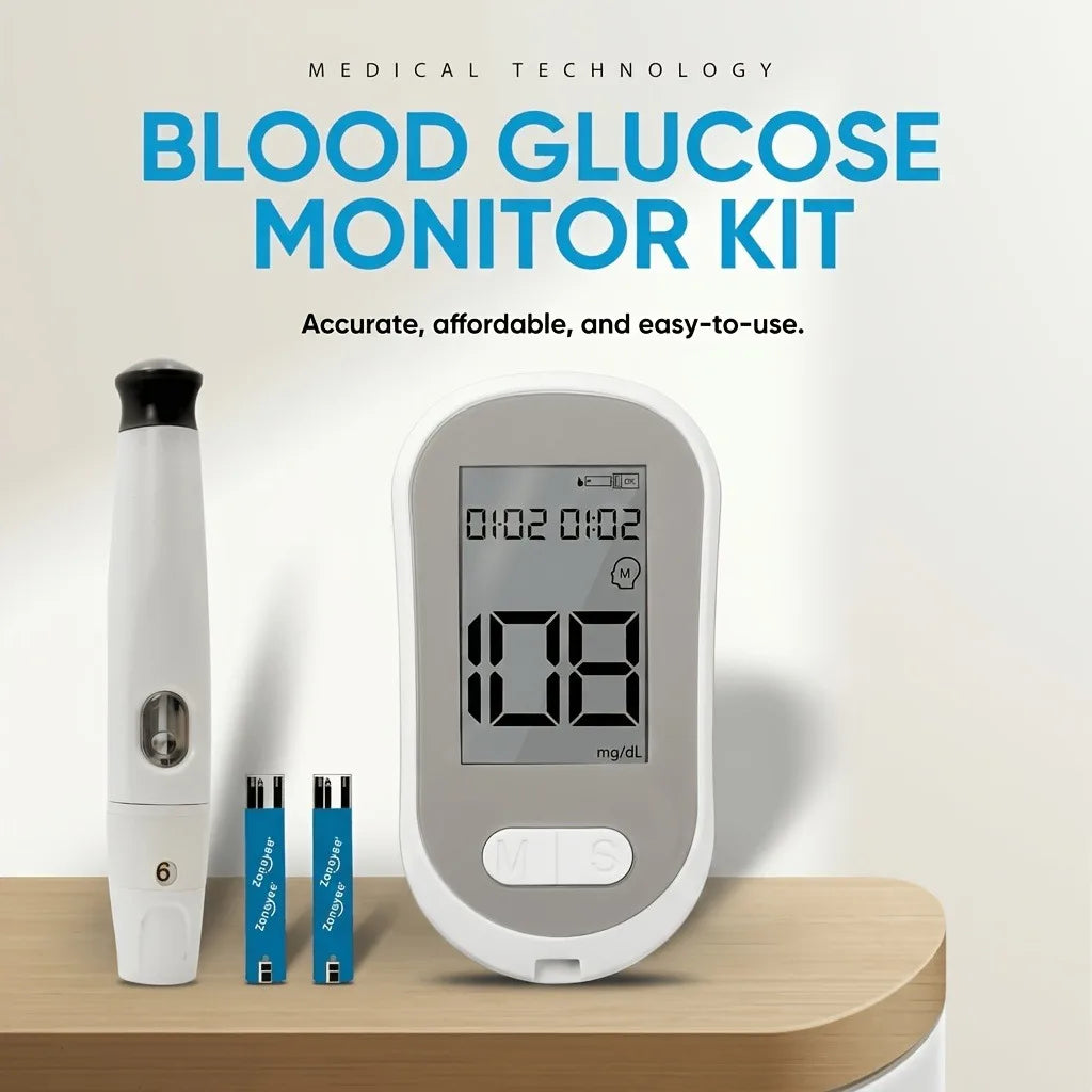 VivaGuard Blood Glucose Monitor Kit – No Coding, Fast 5s Results Blood Glucose Monitor Qst