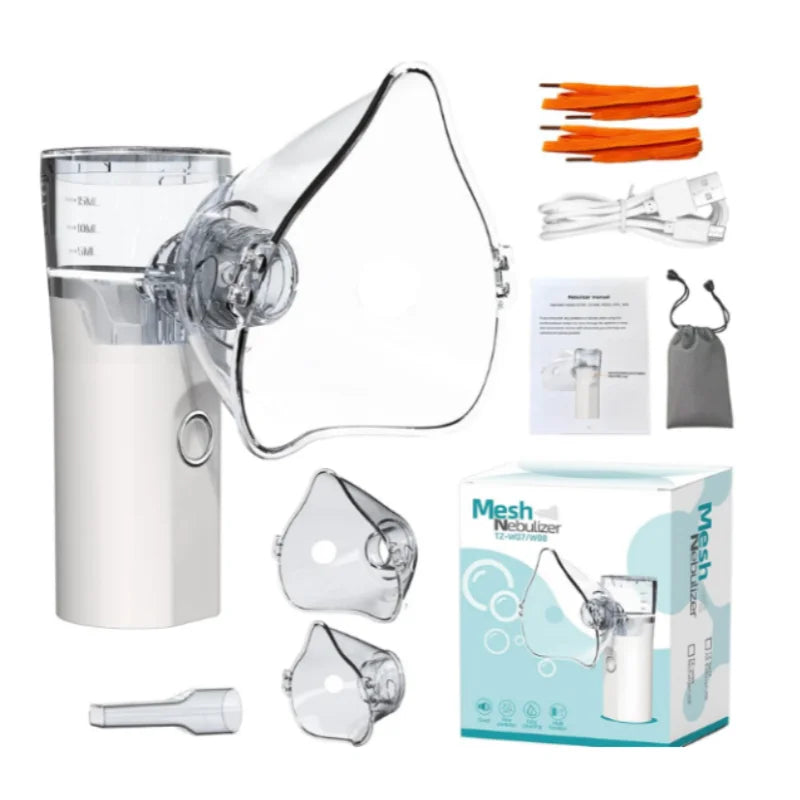 Portable Mesh Nebulizer USB Rechargeable – Human & Pet Mesh Nebulizer Qst 1 set