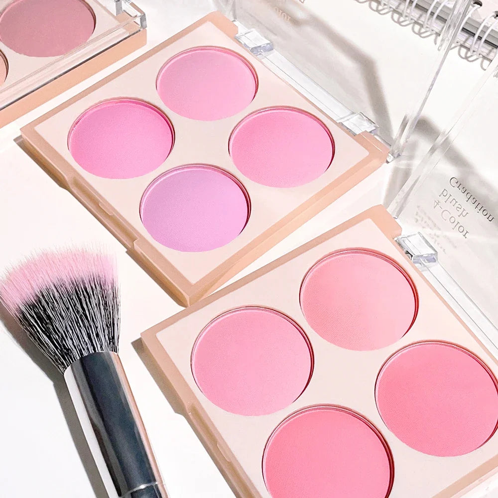 Radiant Blush Palette – Soft Matte & Shimmer Natural Glow Blush Palette Qme