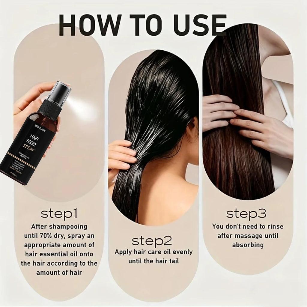 Hair Boost Spray – Biotin, Keratin & Hyaluronic Acid Hair Treatment Spray Qme