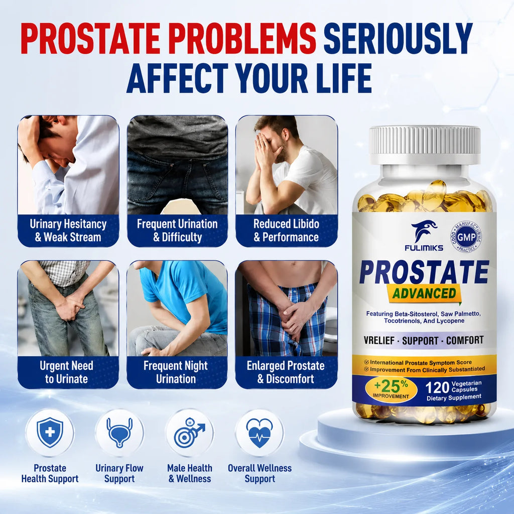 Prostate Support Capsules – Saw Palmetto & Beta-Sitosterol Prostate Supplement Qst