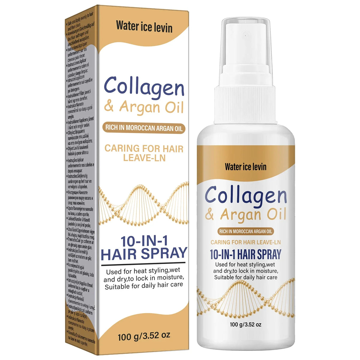 Collagen & Argan Oil Leave-In Hair Spray – Heat Protection Leave-In Hair Spray Qme