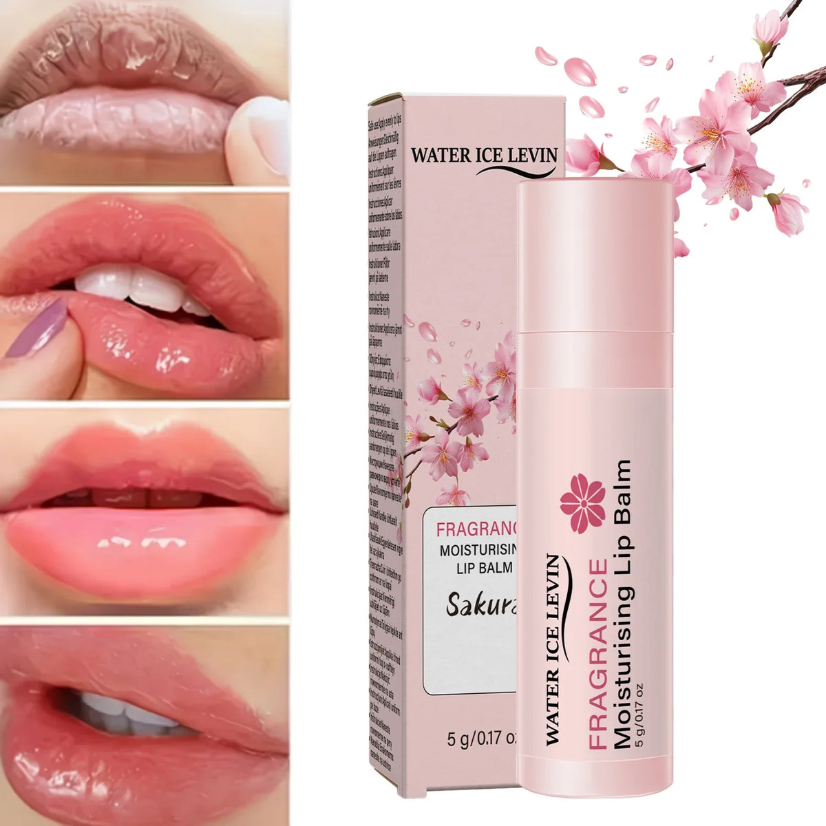 Sakura Lip Balm – Long-Lasting Moisture with Collagen | Qme Lip Balm Qme