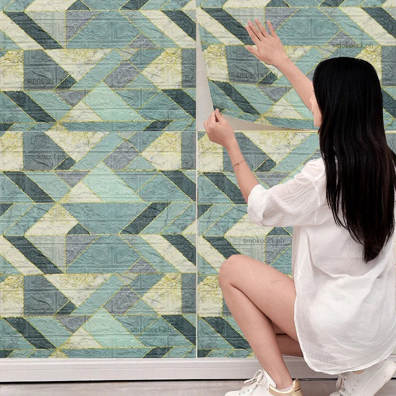 3D Foam Brick Wall Panels Self-Adhesive Retro Wallpaper Tiles 3D Wall Panel Tiles Qme