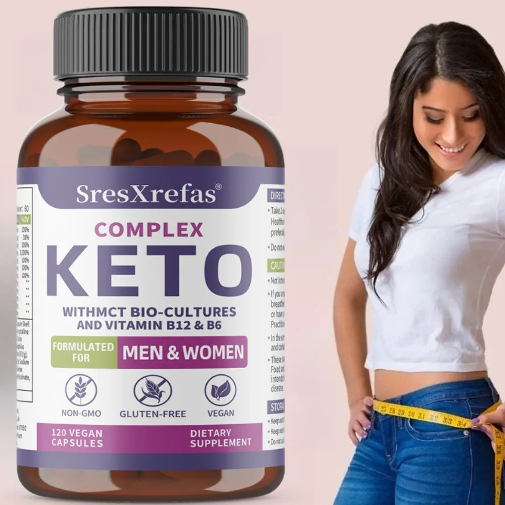 Keto Complex Formula with B12 & B6 – Non-GMO Vegan Capsules Keto Diet Supplement Qst