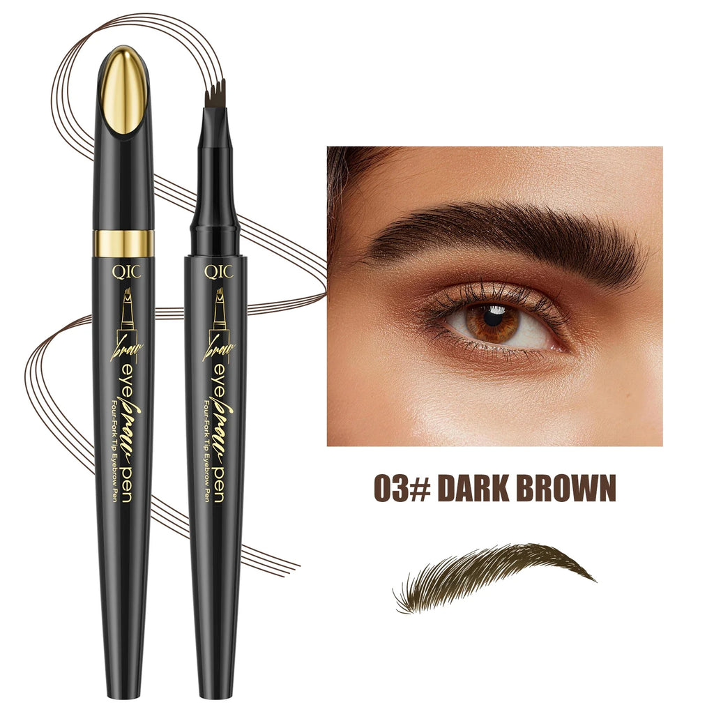 4-Point Liquid Eyebrow Pen – 5 Colors, Waterproof Brow Pencil Liquid Eyebrow Pen Qme Q713-3
