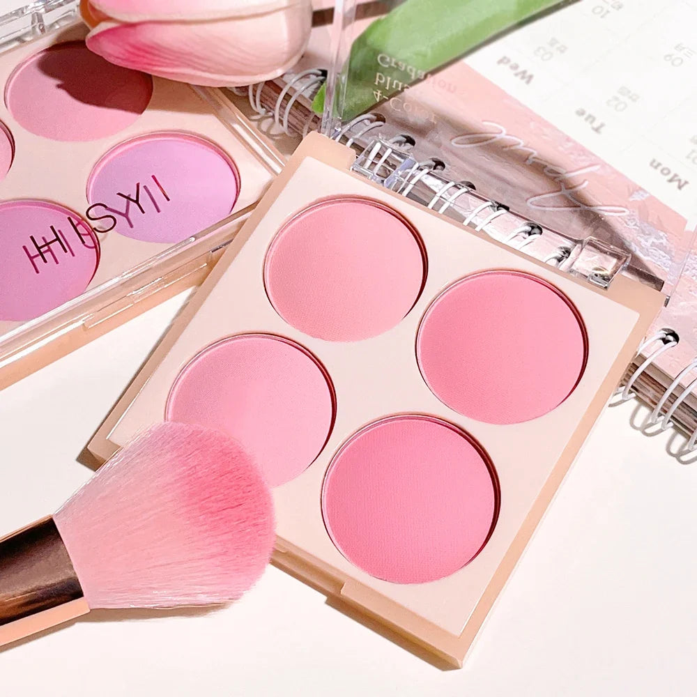 Radiant Blush Palette – Soft Matte & Shimmer Natural Glow Blush Palette Qme