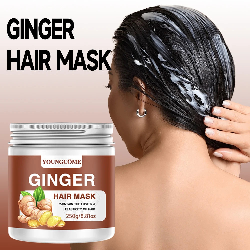 YOUNGCOME Ginger Rosemary Oil Hair Mask – Smooth & Repair Hair Mask Treatment Qst