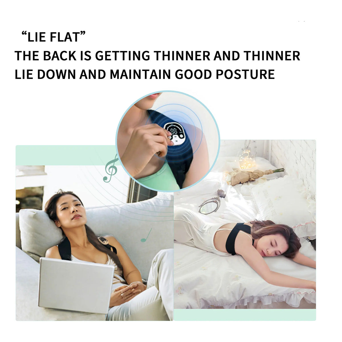 EMS Microcurrent Back Massager & Posture Corrector Belt EMS Back Massager Qst
