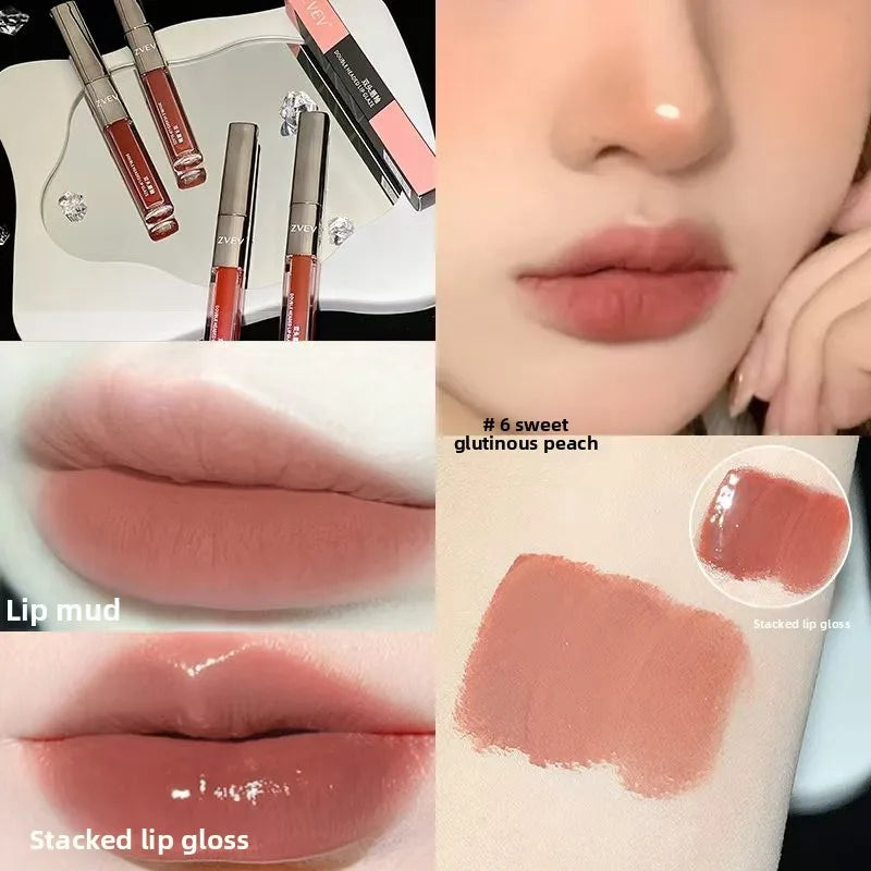 Double-Ended Mirror-Effect Moisturizing Lip Gloss – 6 Shades Lip Gloss Qme A4-06-06
