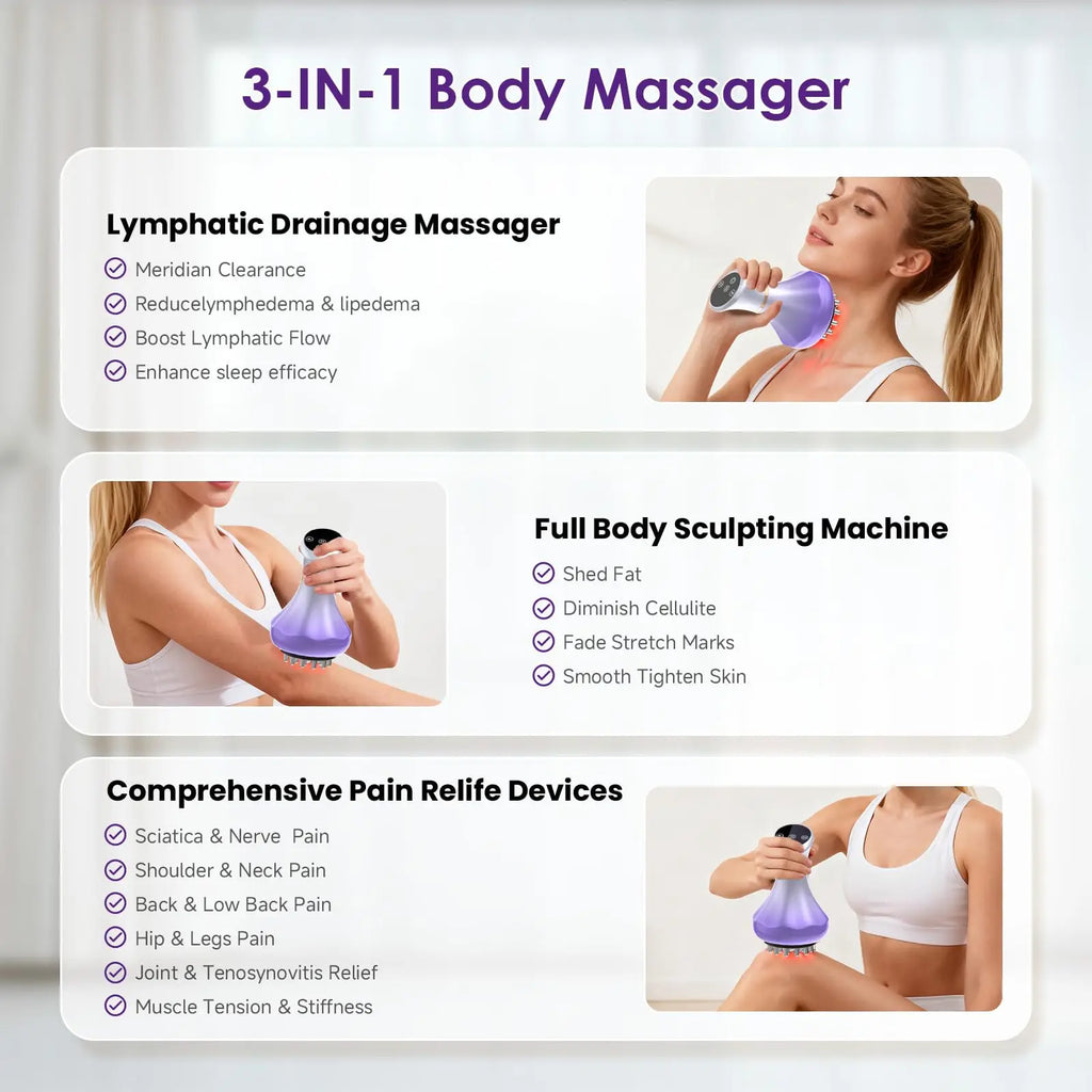 4-in-1 Electric Body Sculpting & Lymphatic Drainage Massager Body Sculpting Massager Qst
