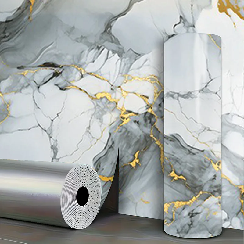 Self-Adhesive Waterproof Peel & Stick PVC Wallpaper – 3 Colors Peel & Stick Wallpaper Qme