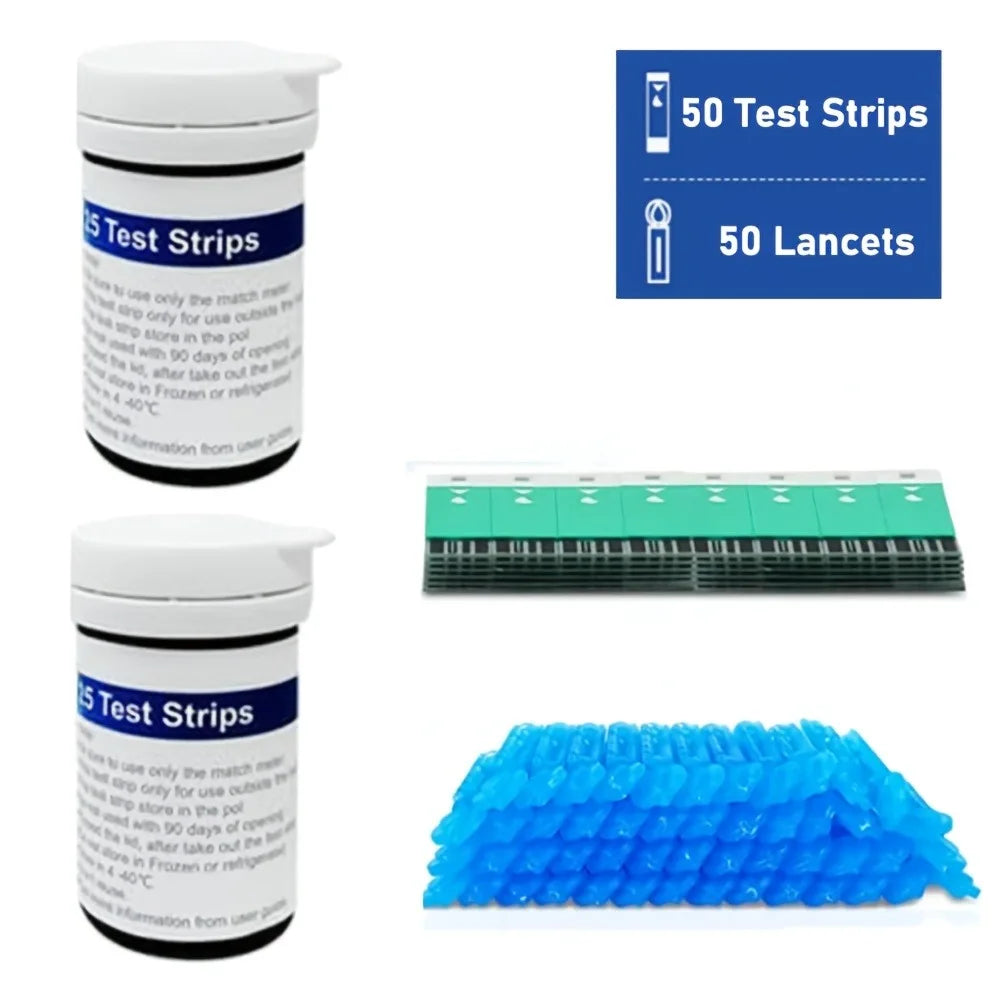 VivaGuard VGM04 Blood Glucose Monitor Kit – 50 Strips & Lancets Blood Glucose Monitor Qst