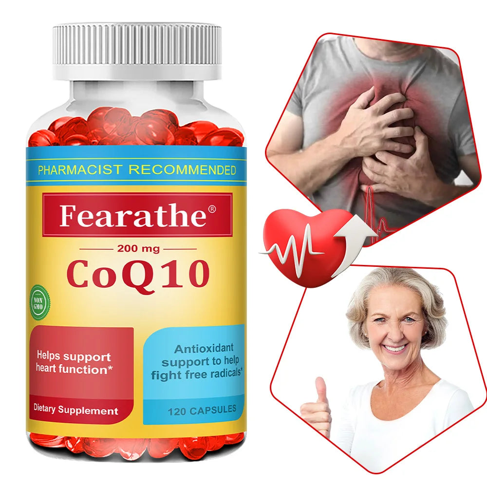 CoQ10 200mg Capsules – Heart & Cellular Energy Support | Fearathe CoQ10 Supplement Qst