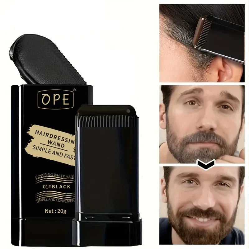 2-in-1 Beard Filler Powder & Styling Brush – Washable Dye Beard Filler Powder Qme