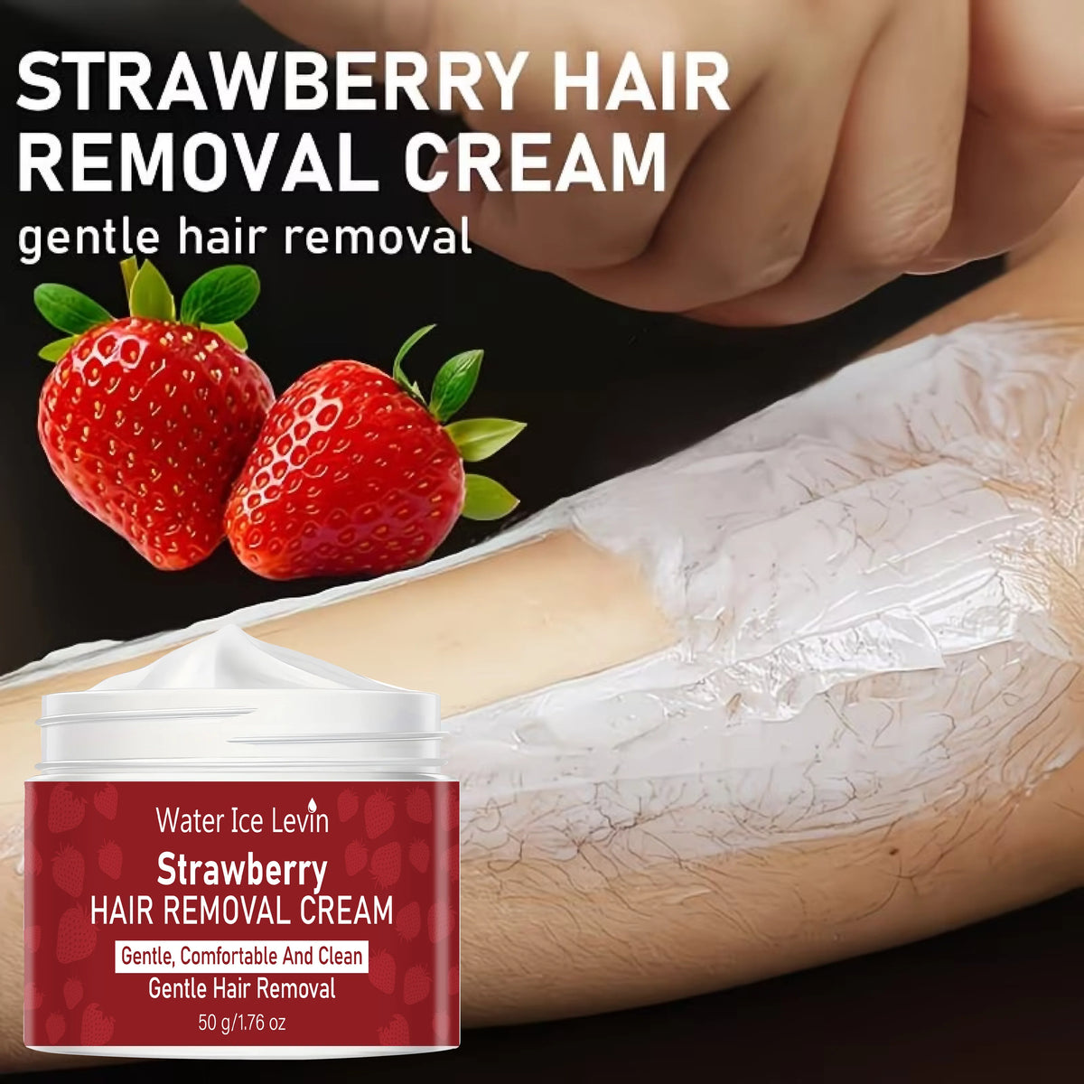Strawberry Depilatory Cream – Hyaluronic Acid & Keratin Depilatory Cream Qme