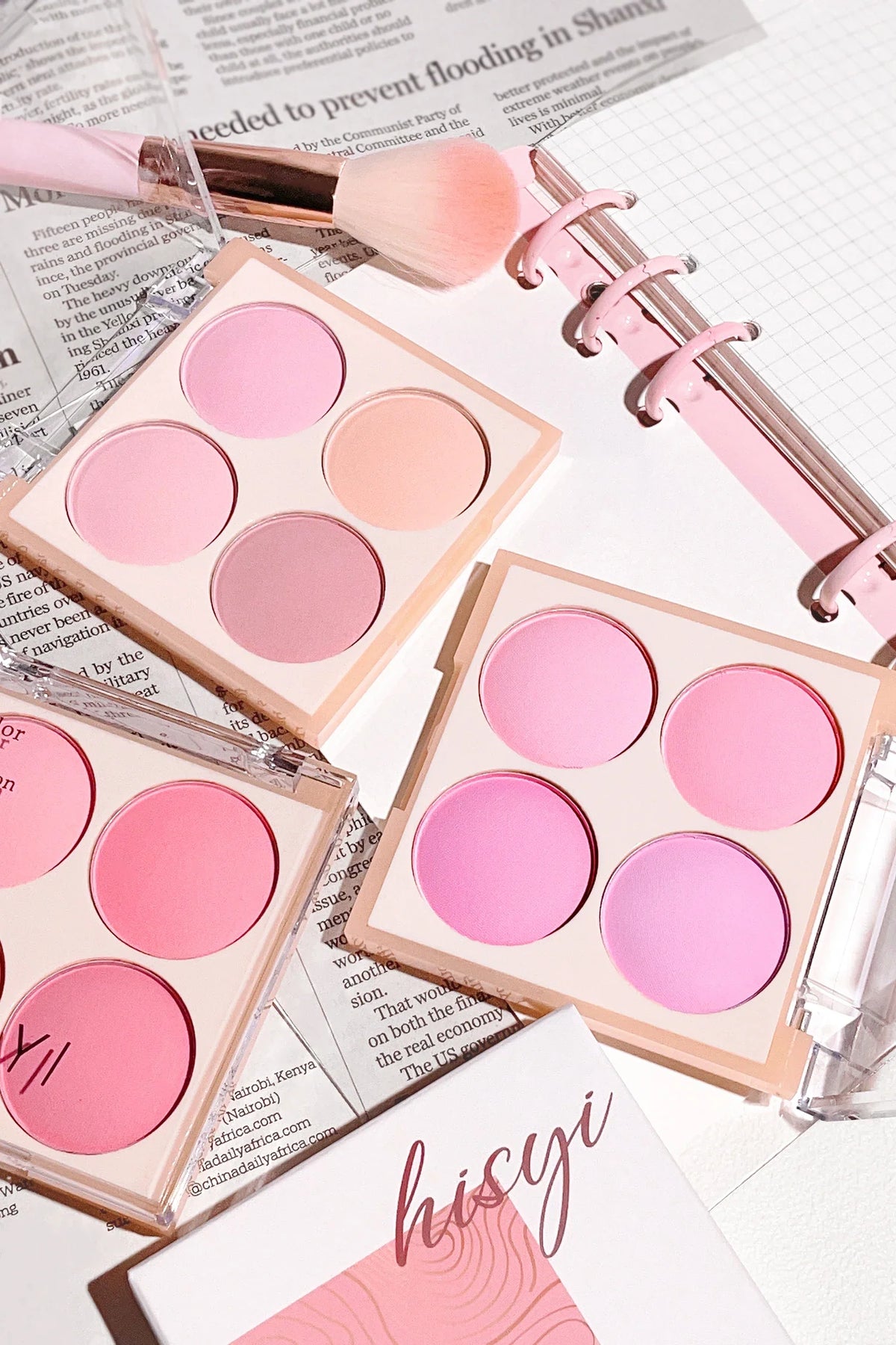 Radiant Blush Palette – Soft Matte & Shimmer Natural Glow Blush Palette Qme