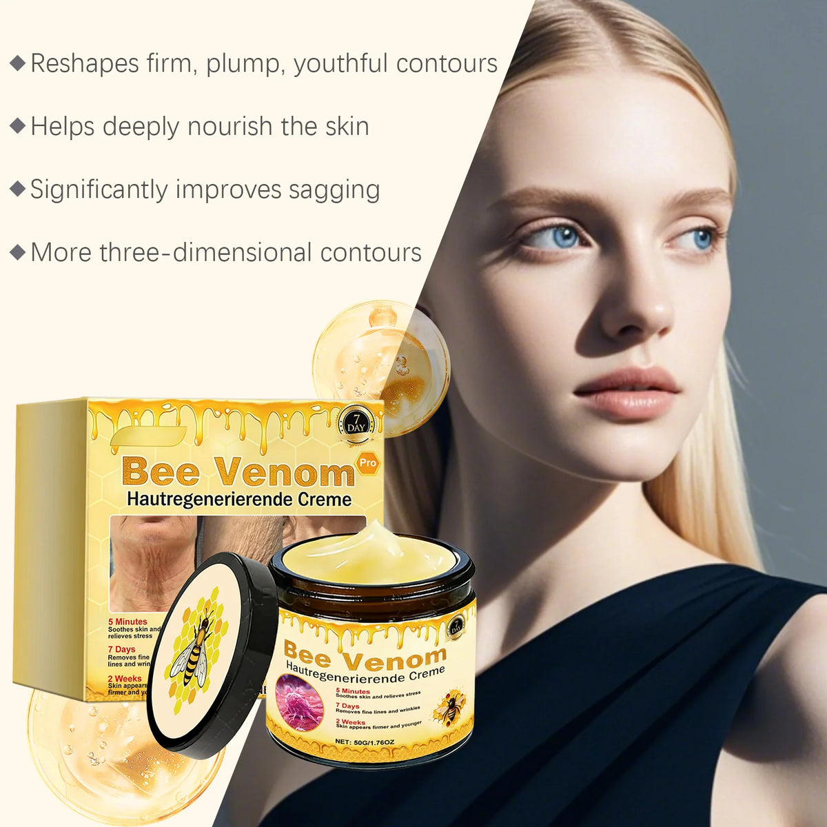 Bee Venom Face Cream – Firming, Lifting & Moisturizing 50g Facial Moisturizer Cream Qst