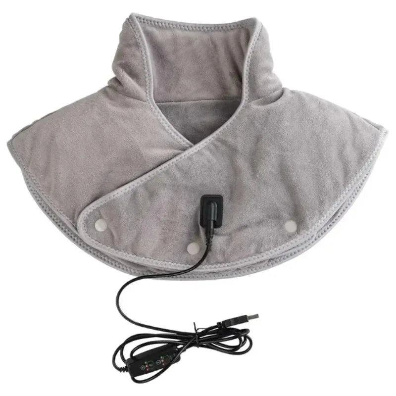 USB Electric Heated Neck & Shoulder Wrap – 3 Heat Settings Heated Neck Wrap Qst Grey Just Heat