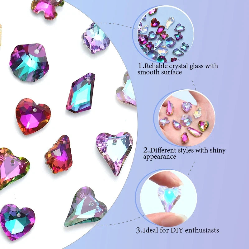 Austria Crystal Rhinestone Beads & Charms for DIY Jewelry Making Rhinestone Craft Beads Qme