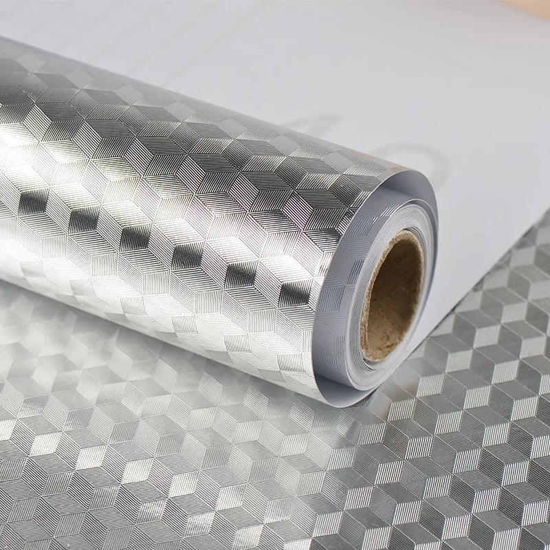 Metal Texture Peel & Stick Wallpaper – Waterproof, Oil-Proof Peel & Stick Wallpaper Qme 1 40cmX10m