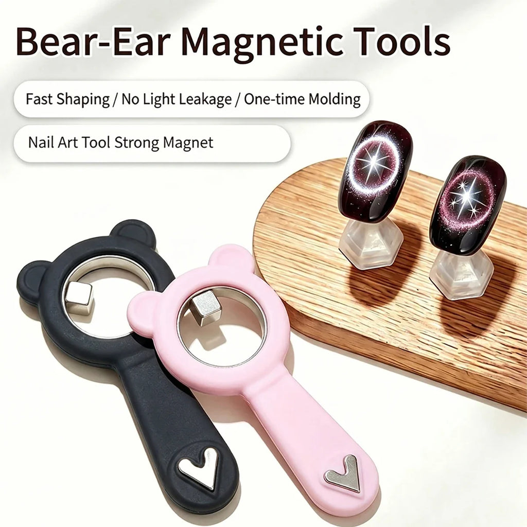 Double-Headed Bear Magnetic Nail Tool for Gel Polish Design Magnetic Nail Tool Qme