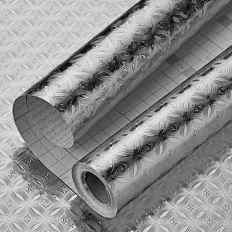 Silver Metallic Contact Paper – Waterproof Self-Adhesive Sticker Metallic Contact Paper Qme 4 40cmX1m