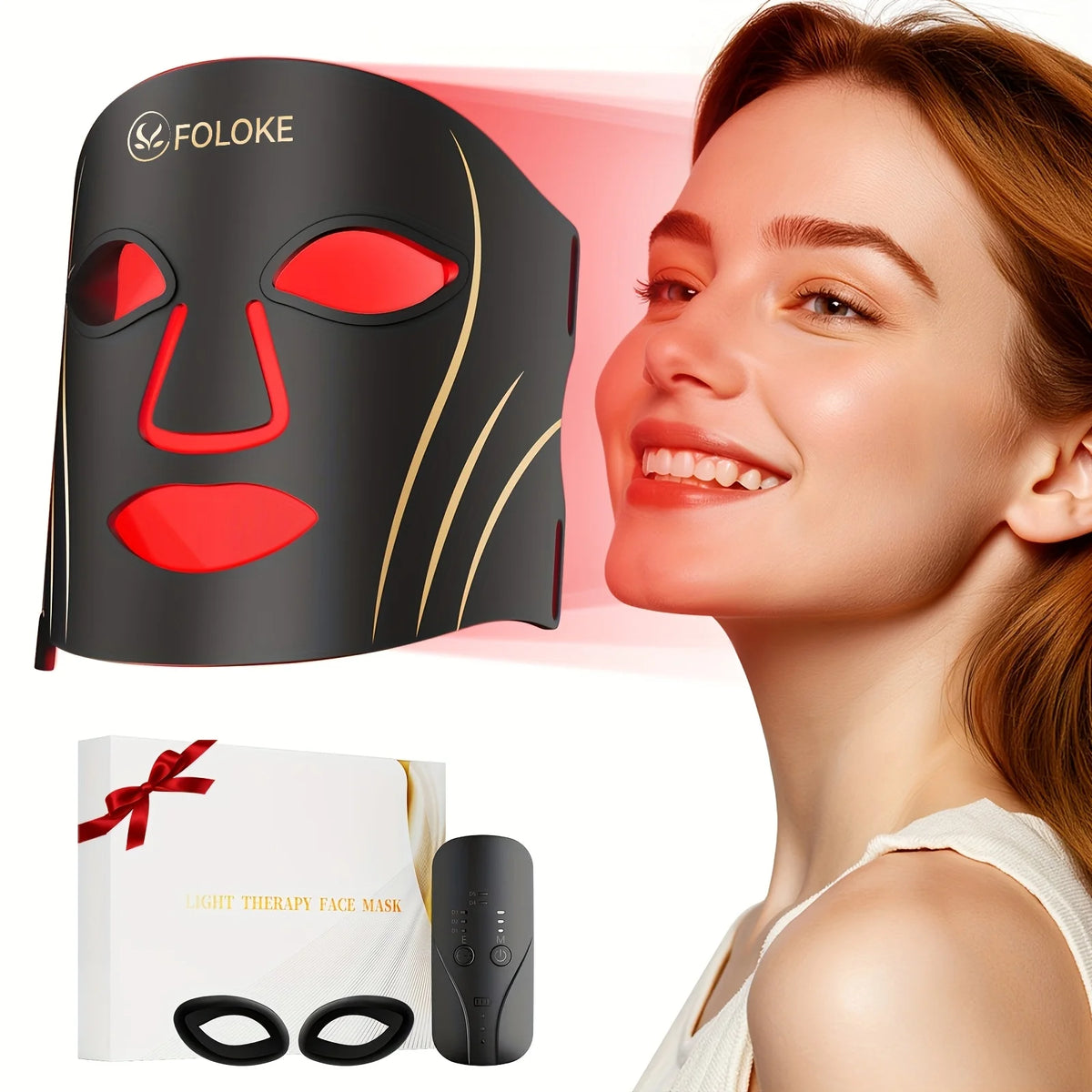 7-Color LED Face & Neck Light Therapy Mask | Skin Rejuvenation LED Therapy Mask Qst