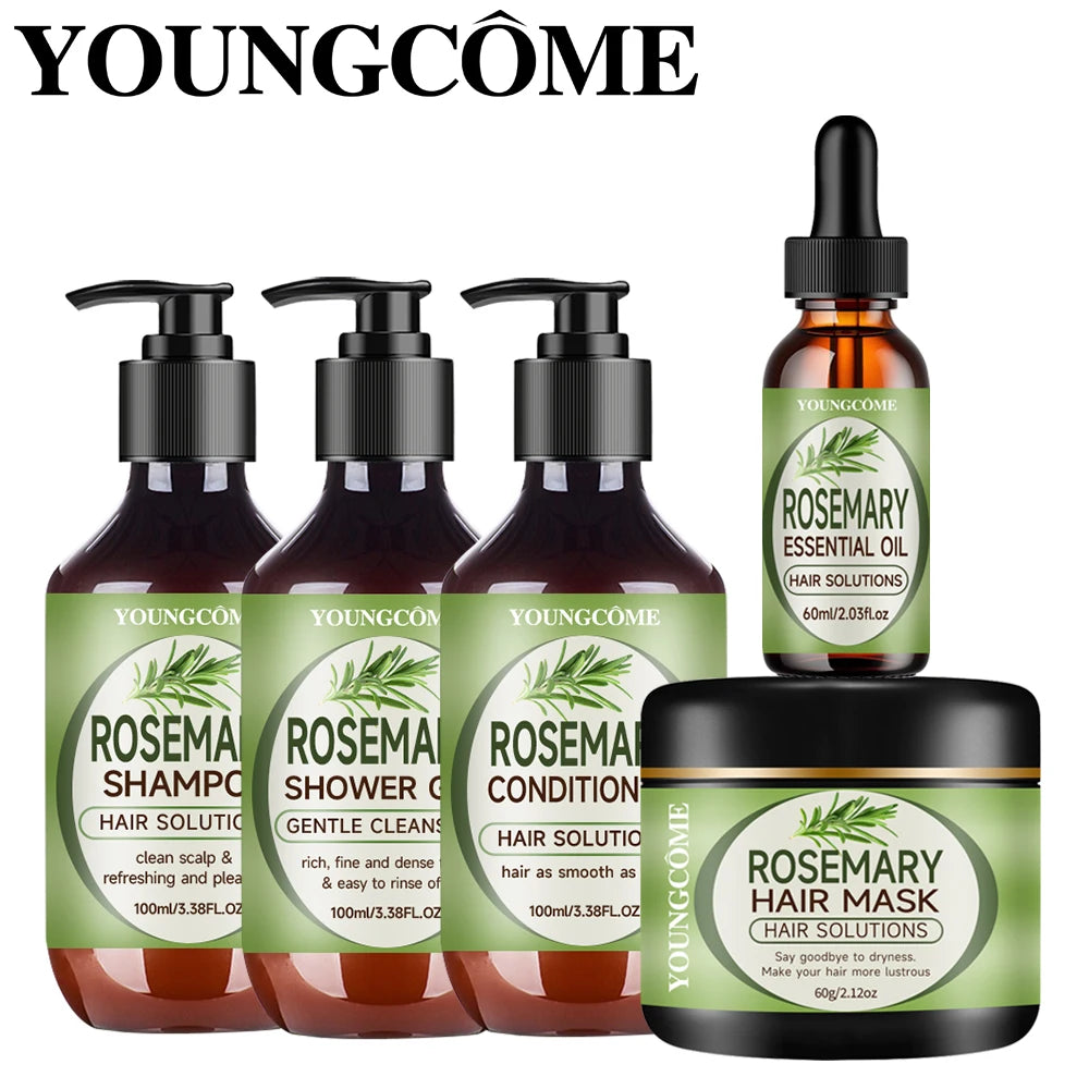 YOUNGCOME 5pc Rosemary Lavender Hair Care Set – Nourish & Smooth Hair Care Set Qst 5PCS