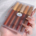 Matte Velvet Lip Gloss Set – 5-Pc Long-Lasting Lipstick Matte Lip Gloss Set Qme W99-47