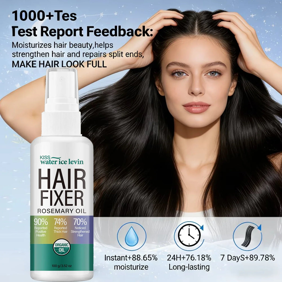 Rosemary Oil Hair Fixer Spray – Collagen & Bee Venom 100g Hair Fixer Spray Qme