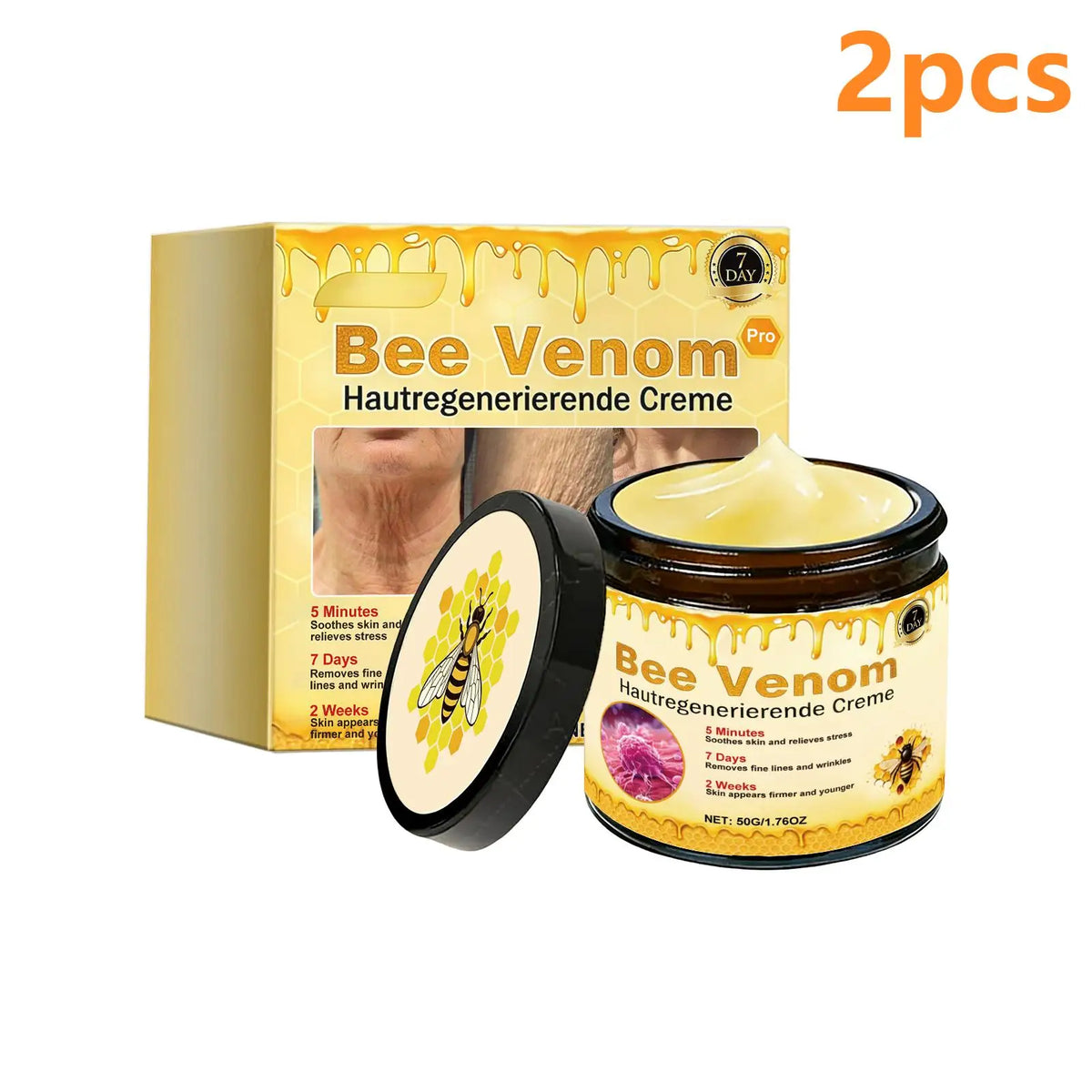 Bee Venom Face Cream – Firming, Lifting & Moisturizing 50g Facial Moisturizer Cream Qst 2pcs