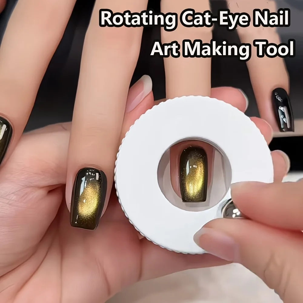 Rotating Cat Eye Nail Magnet – Multi-Faceted Magnetic Sphere Nail Art Magnet Qme