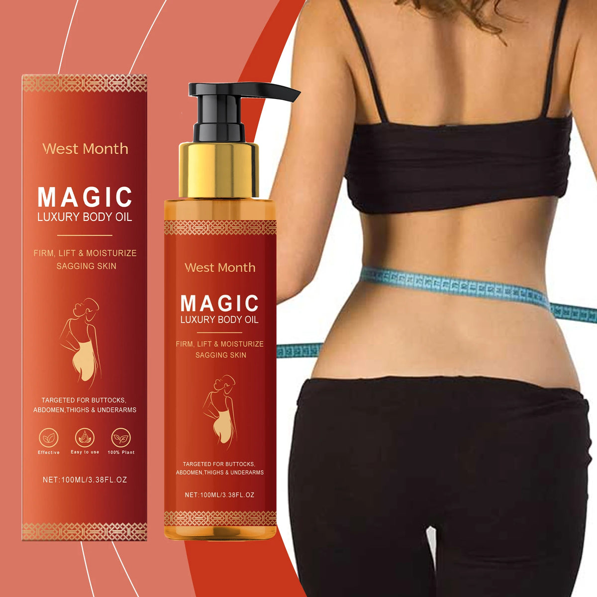WEST MONTH Magic Luxury Body Oil – Firm & Moisturizing Skin Luxury Body Oil Qst